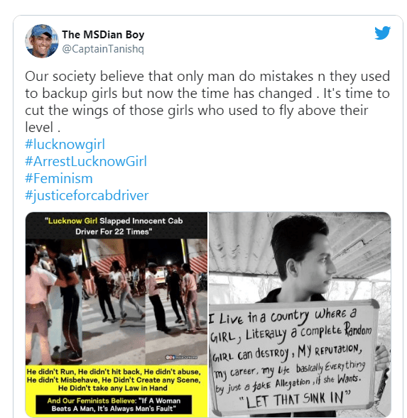 Lucknow Girl who beat Cab driver 