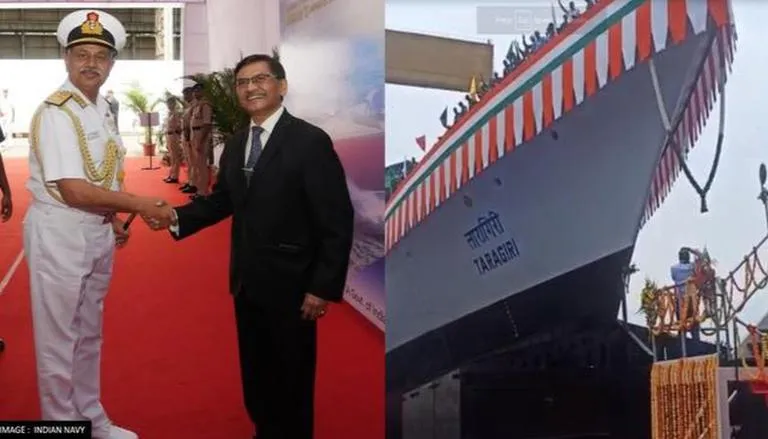 India launches third stealth frigate 'Taragiri'